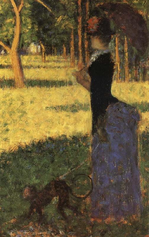 Georges Seurat Walk with the Monkey oil painting image